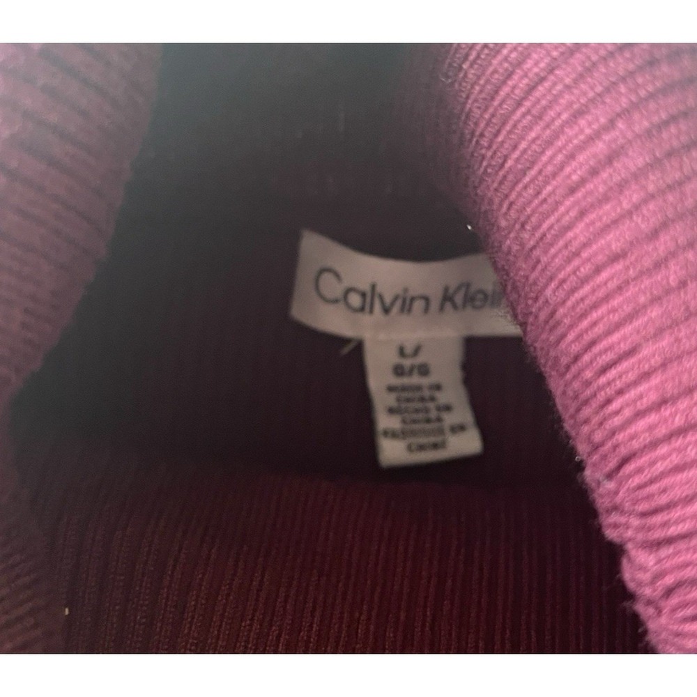 Calvin Klein Women's Size L Purple Plum Sweater Turtle Neck Long Sleeve Capsule - Picture 3 of 8